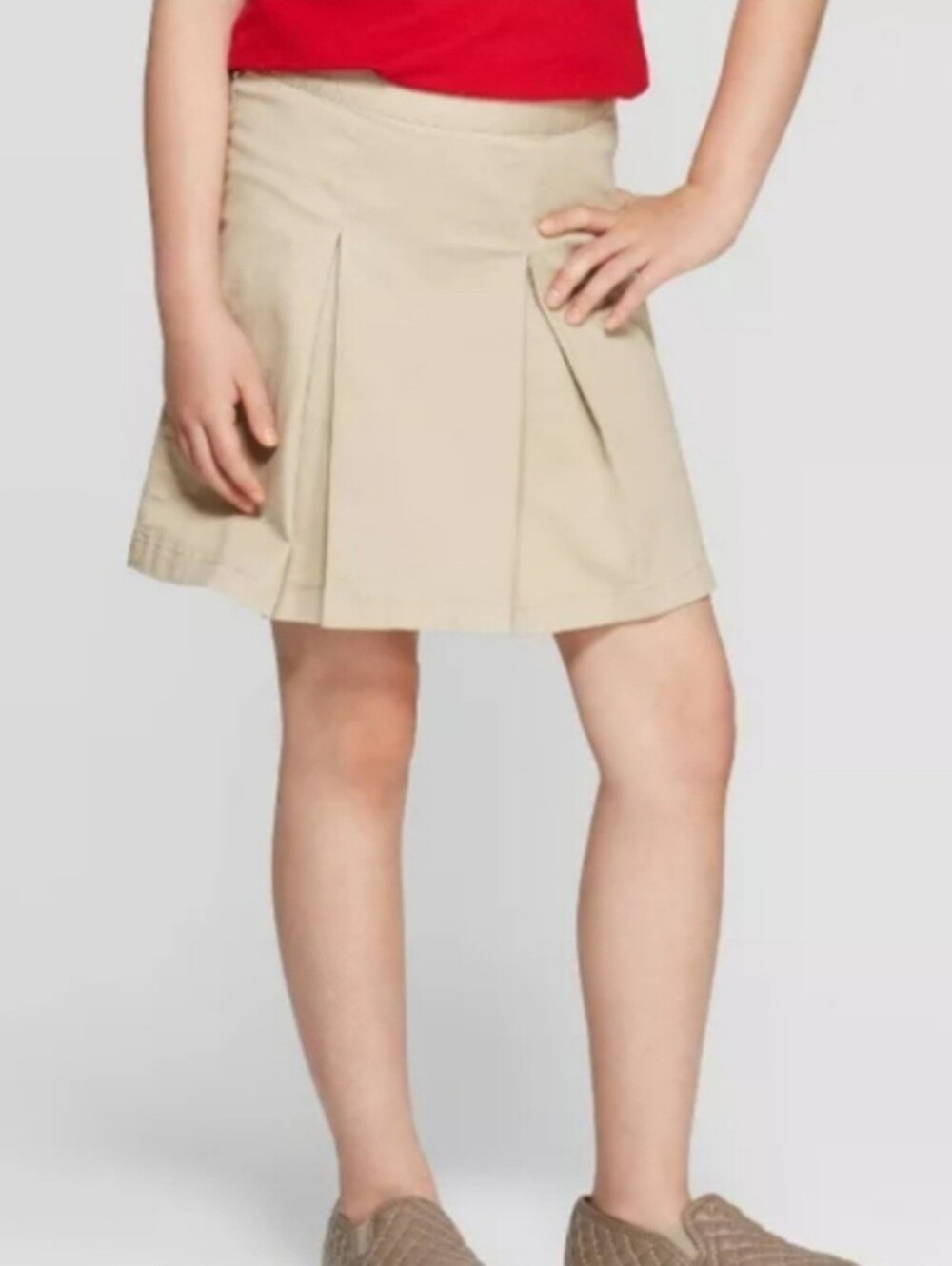 Cat & Jack Girls' Khaki Pleated Skirt